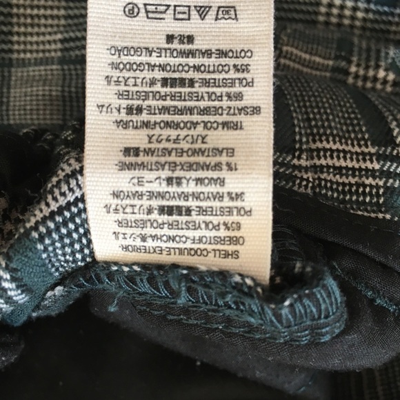 Free People Potato Sack High Rise Loose Fit Green Plaid Pant Size 2 - Picture 8 of 16